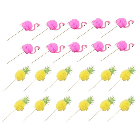 STOBOK 100Pcs Assorted Color Pineapple Cocktail Paper Umbrellas for Party Drink and Cake Decoration