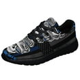 thumbnail image 2 of Back The Blue Skull Lady Shoes Women's Fashion Sneakers Tennis Running Shoes for Men Women Black Size 3.5, 2 of 7