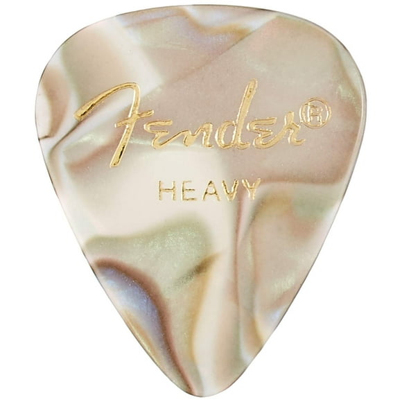 Fender Premium Celluloid Guitar Picks 351 Shape, Guitar Accessories, Abalone, Heavy, 144-Pack