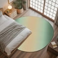 thumbnail image 3 of Khaki Sage Green Ombre Round Rugs 3ft, Modern Abstract Art Gradient Non Slip Washable Rug Runner, Low Pile Indoor Floor Carpet Mat Bathroom Rugs for Living Room, Bedroom, Kids Room, 3 of 9