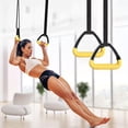 thumbnail image 3 of Chok 2pcs  Gymnastic Rings  Black  Non-Slip  Adjustable Straps  Iron and PA (Polyamide  Nylon)  with 2pcs Yellow Tape  for Universal Strength Training  Pull-Ups  Gym Workout & Outdoor Tra, 3 of 6