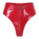 thumbnail image 3 of Lencería negra para mujer, bragas sexis con aspecto húmedo de PVC, corte alto frontal con cremallera y cinturón, ropa interior, calzoncillos para mujer, ropa de discoteca, 3 of 5