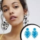 thumbnail image 2 of sweethay Gancho para la oreja en forma de hoja, decoraciones para mujer, pendiente colgante de acrílico, accesorios populares, pendientes colgantes para Ropa, zapatos y accesorios Miscelánea Azul sweethay AP010377-03, 2 of 6