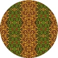 thumbnail image 1 of Ahgly Company Machine Washable Indoor Round Transitional Red Brown Area Rugs, 3' Round, 1 of 7