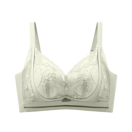 Gnurob Women s Sexy Lace Bras No Underwire Bra Plus Size Bralettes Hide Back Fat lingerie Push Up Brassiere Comfort Breathable Bralette Sports Everyday Wear Clearance Saving Green Medium