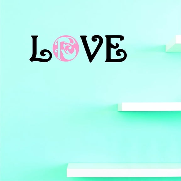 Custom Decals Love Rs Wall Art Size: 6 X 20 Inches Color: Multi