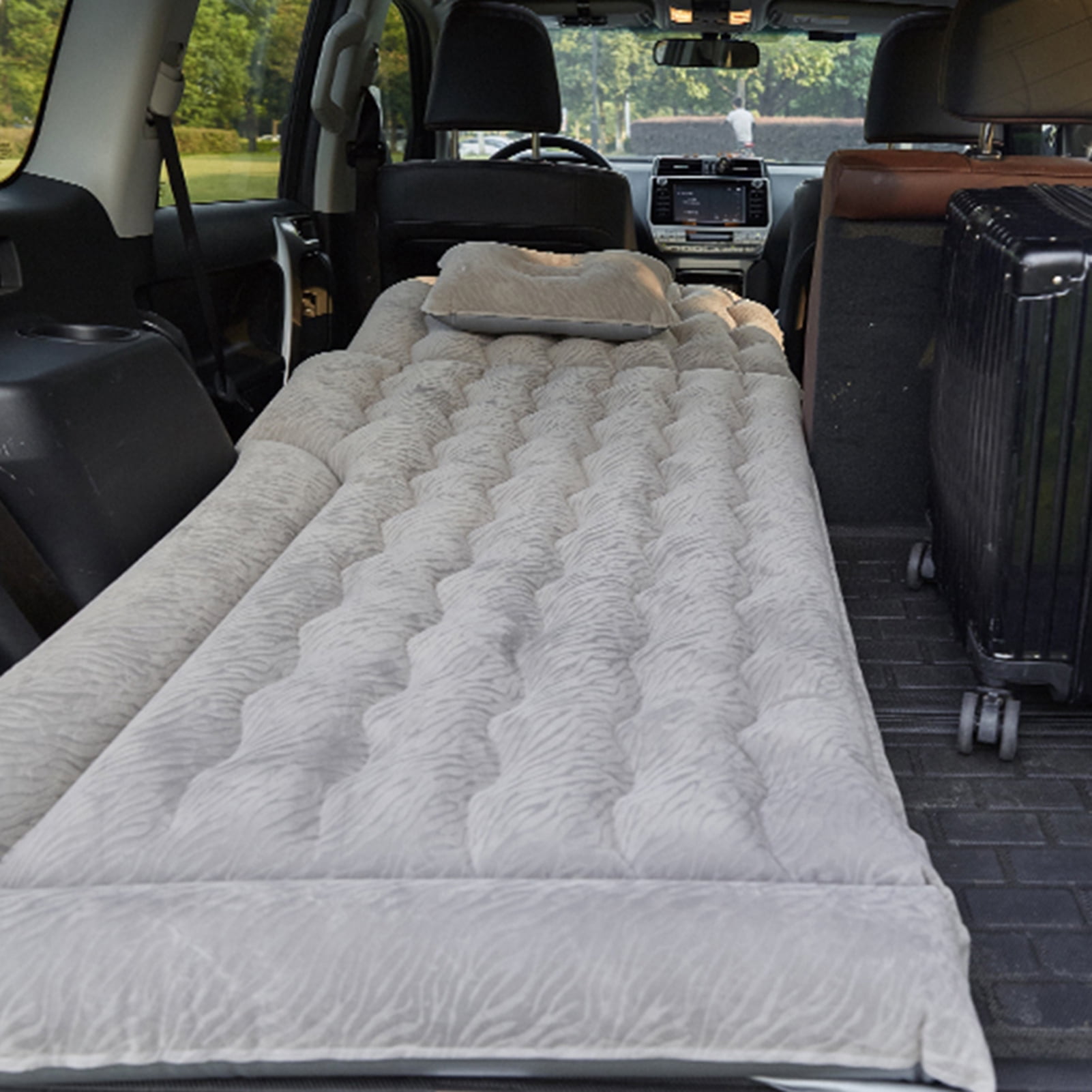 Car Mattress, Car Travel Bed, PVC Flocking For Car Traveling Gray