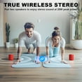 thumbnail image 4 of IPX6 Waterproof Bluetooth Speakers Portable Speakers Bluetooth Wireless 15H Playing Time 360°Stereo Sound,TWS Paring with Bass Dual Pairing for Outdoor Travel，Gift Ideas, 4 of 9