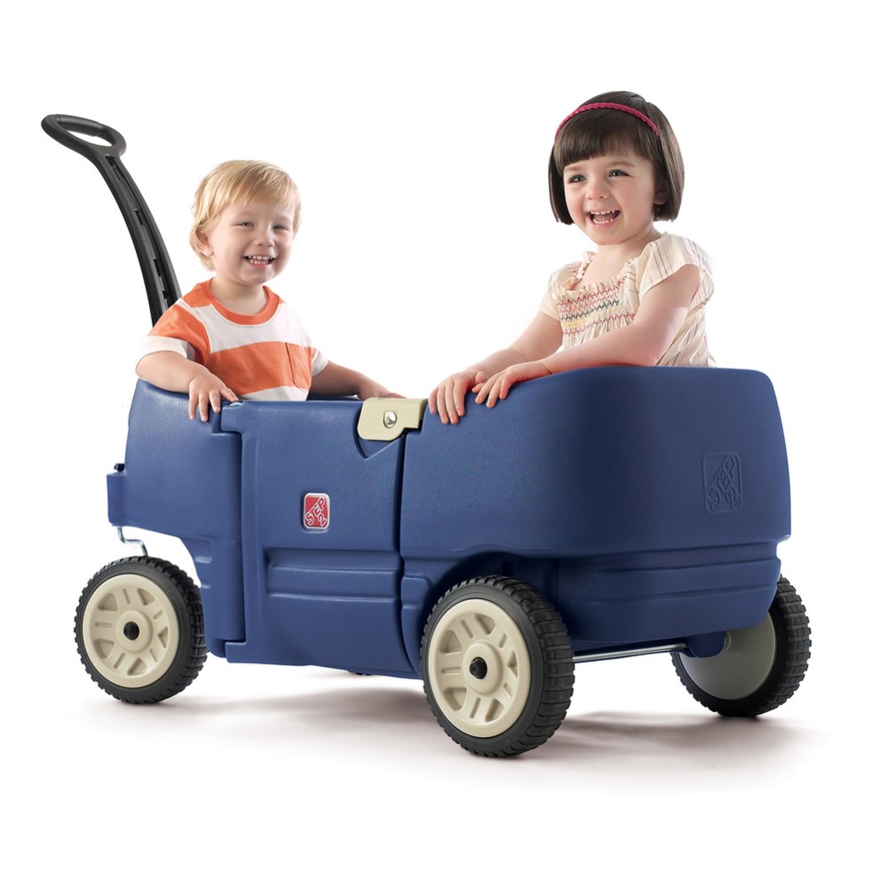 Step2 Wagon for Two Plus Blue Foldable Wagon for Kids with Seats - image 5 of 8