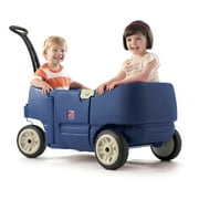 Step2 Wagon for Two Plus Blue Foldable Wagon for Kids with Seats