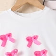 thumbnail image 5 of Girls Skirt Set Kid 2Pcs Outfits Long Sleeve Pullover Top Pleated Mini Skirt with Bowknot Fall Winter Clothes Pink 13-14 Years, 5 of 7