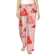 thumbnail image 2 of Picia Cute Mushroom1 Womens Soft Woven Cotton Elastic Waistband Sleep Pajama Pant Lounge Sleep Pant With Pockets And Drawstring-Large, 2 of 9