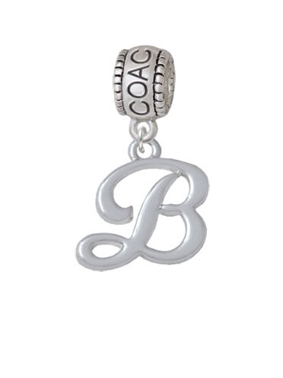 Small Gelato Script Initial - B - Coach Charm Bead