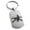 Silver, variant on Stainless Steel Iconic Pirate Crossbones Skull Engraved Dog Tag Keychain Keyring