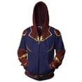 thumbnail image 5 of Disfraz de capitán Marvel Carol Danvers para hombre y mujer, Sudadera con capucha de Anime, chaqueta de Halloween, Top, 5 of 5