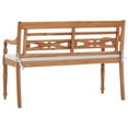thumbnail image 4 of vidaXL Batavia Bench with Cushions 120 cm Teak, 4 of 5