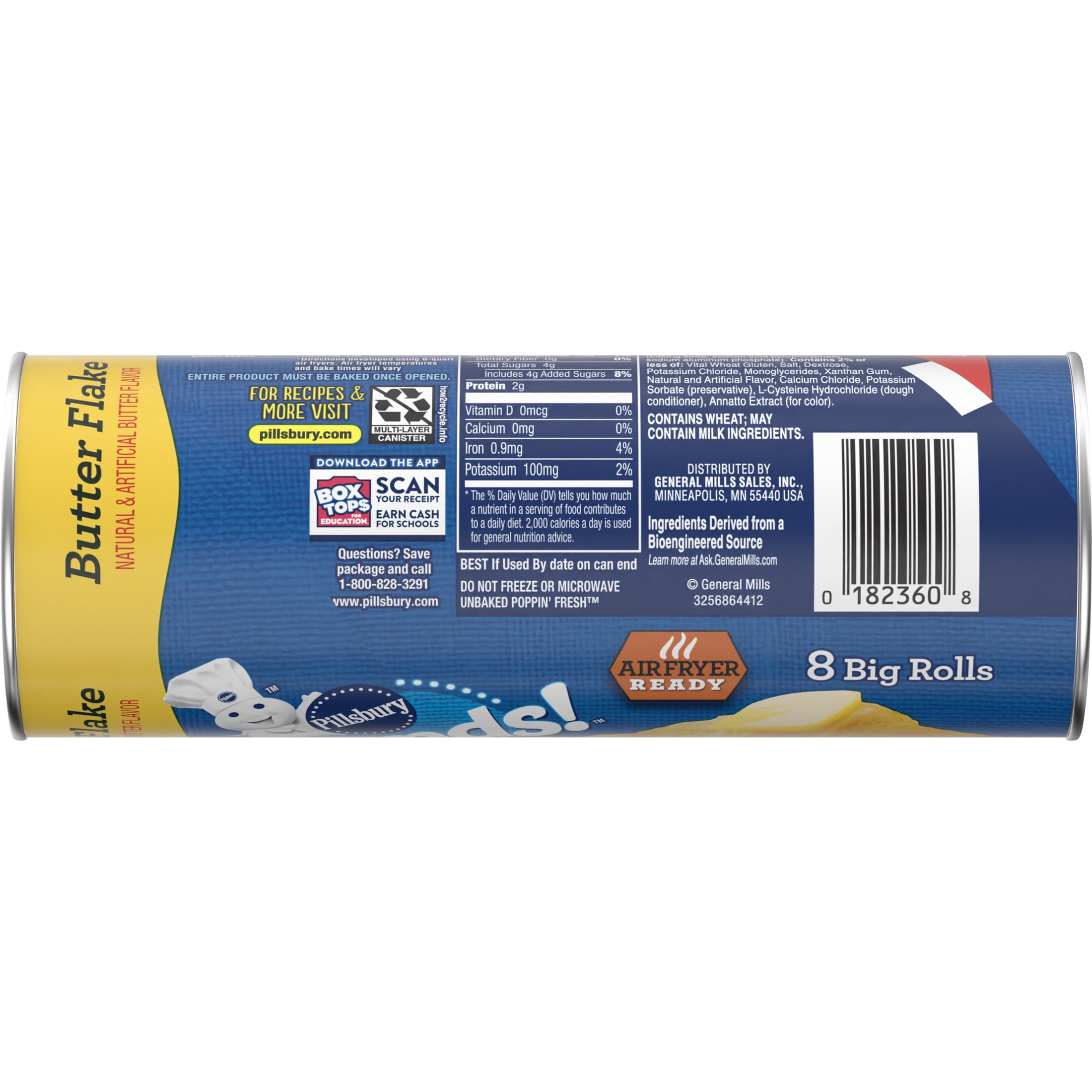 Pillsbury Grands! Crescent Rolls, Butter Flake Canned Pastry Dough, 8 Big Rolls, 12 oz
