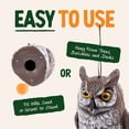 thumbnail image 3 of Dalen Fake Owl Decoy to Scare Birds Away from Gardens, Rooftops, and Patios - Scarecrow Provides Chemical-Free Pest Control - Safe and Humane, 16" Great Horned Owl, 3 of 7
