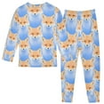 thumbnail image 2 of joogoo Cute Fox 2 Piece Long Sleeve Tee and Pants Cotton Pajama Set 6Y, 2 of 7