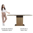 thumbnail image 4 of Mesa de Comedor Rectangular Madesa Tablero de Madera Marrón/Negro 5275, 4 of 5