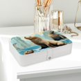 thumbnail image 6 of Sea Lion Earring and Bracelet Holder Organizer Box with Removable Compartment and Portable PU Leather, 6 of 6