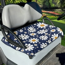 Xoenoiee Panda Daisy Floral Print Golf Cart Accessories Seat Covers for EZGO, Universal Fit Golf Cart Seat Towel Blankets for Club Car, Easy to Install, Super Soft