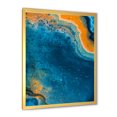 thumbnail image 2 of Designart 'Abstract Marble Composition In Orange and Blue V' Modern Framed Art Print, 2 of 4