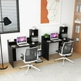 thumbnail image 5 of Gymax 48'' Modern Computer Desk Home Office Workstation w/ Hutch & Storage Shelves Black, 5 of 10