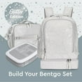 thumbnail image 6 of Bentgo® Kids 2-in-1 Backpack & Insulated Lunch Bag - Glitter Designed 16” Backpack for School & Travel - , Durable, Water Resistant, Padded, & Large Compartments (Glitter Edition - Silver), 6 of 6
