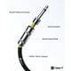 thumbnail image 5 of Cable de Audio para Instrumento GEARit Café Amarillo 15 Pies 1/4 Pulgadas Macho a Macho para Guitarr, 5 of 6