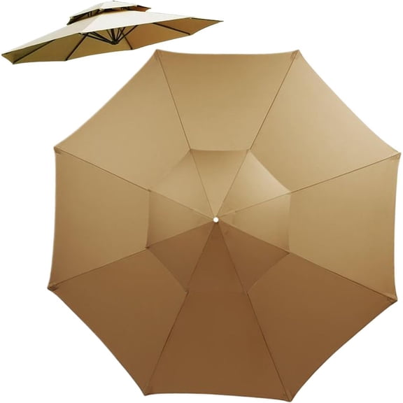 Replacement Umbrella Canopy, 8-Rib UV Protection, 9ft/10ft for Outdoor Patio