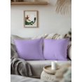 thumbnail image 3 of Waterproof Outdoor Throw Pillows with Inserts 18"x18" Set of 2, Purple Soft Decorative Pillowcases for Couch Bedroom, Modern Pure Lavender Purple Pillow Covers for Sofa Living Room, 3 of 8