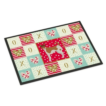 Carolines Treasures CK5896JMAT Tenterfield Terrier Love Door Mat Indoor Rug or Outdoor Welcome Mat 24x36 Doormat 36"L x
