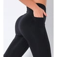 thumbnail image 5 of QRIC Womens Seamless Leggings With Pocket High Waisted Workout Tight Leggings Gym Yoga Pants Tummy Control Sports Compression, 5 of 6