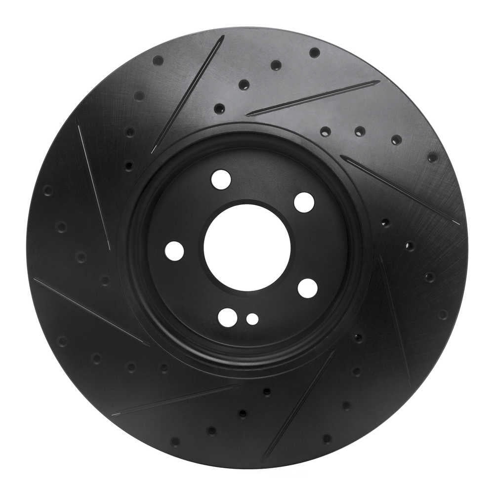 Dynamic Friction Company 633-63186R DFC Brake Rotor - Drilled And Slotted - Black