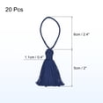 thumbnail image 2 of Uxcell 20 pack Bookmark Tassels 4.3 inch Hanging Loop Small Tassels Soft Mini Tassels, Navy Blue, 2 of 7