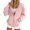 Pink, variant on Ynynloco Women's Fall Zip Up Hoodies Sweatshirts with Pockets Long Sleeve Loose Fit Sweatshirt Trendy Y2K Track Jackets Spring Winter Clothing
