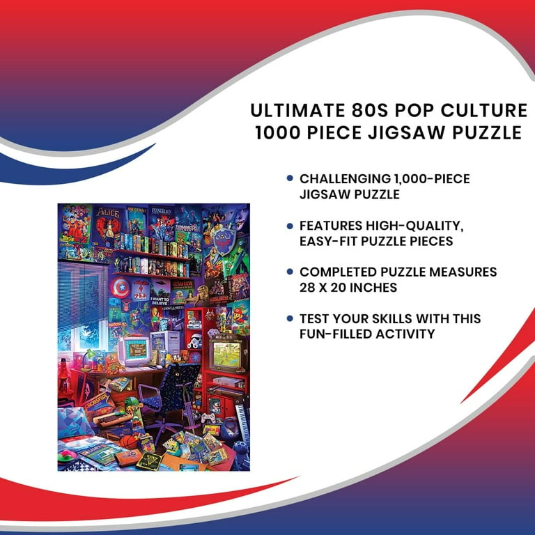 80s Game Room Pop Culture 1000 Piece Jigsaw Puzzle By Rachid Lotf