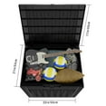 thumbnail image 6 of Decksplore 30 Gallon Deck Box Lockable Resin Outdoor Storage Box, Waterproof Outdoor Container, for Storing Furniture Cushions, Pillow, Tools Black, 6 of 7