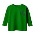 thumbnail image 3 of Kiijoy Toddler Girls St. Patrick's Day T Shirt 3/4 Sleeve Clover Graphic Tee, Sizes 3-4, 3 of 3