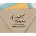 thumbnail image 4 of Printtoo Personalized&nbsp;Round Blue Self Inking Wedding Favor Stamp Custom A Perfect Match Made In Heaven Heavy Duty Rubber Stamper-45 mm, 4 of 6