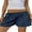 Blue, variant on Rdhnmea Women’s Wide Leg Mesh Shorts Casual Elastic Waist Flap Pocket Shorts