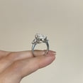 thumbnail image 2 of 6 Carat 3 Stone Moissanite Rings for Women D Color VVS1 Clarity Pear Shaped Diamond Ring 925 Sterling Silver Engagement Ring Size 5-9, 2 of 8