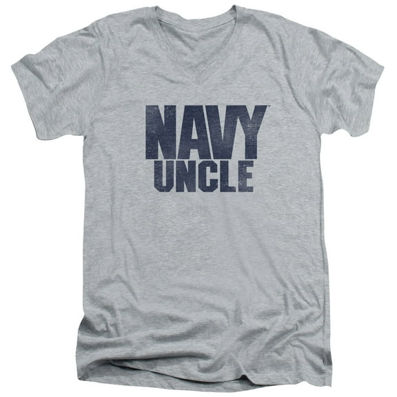 Navy - Uncle - Slim Fit V Neck Shirt - X-Large