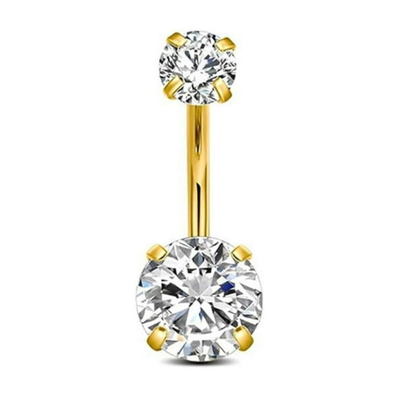 Gold Stainless Steel Belly Button Ring Women Jewelry 0.63x0.39x0.20x0.32in 1 Piece