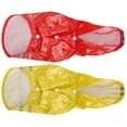 thumbnail image 4 of 2 impermeables para perros, con capucha y banda reflectante de seguridad, color rojo y amarillo (rojo y amarillo S), 4 of 14