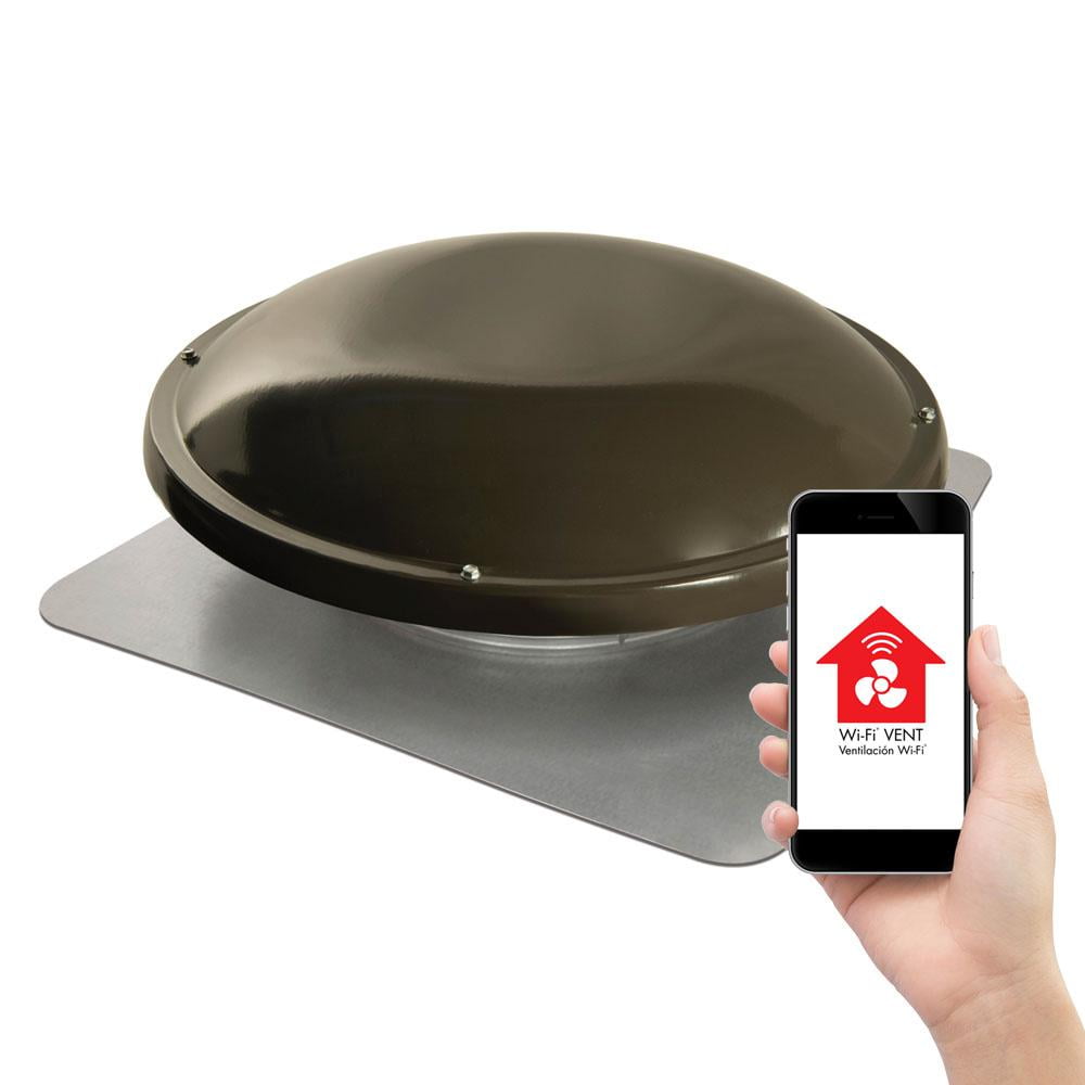 Master Flow 1250 CFM Weathered Wood Wi-Fi Power Roof Mount Attic Fan -  Walmart.com