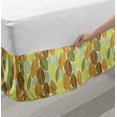 thumbnail image 2 of Leaves Bed Skirt, Soft Colored Autumn Leaves with Stripes as Ribs and Nervures of Foliage in Repeat, Elastic Bedskirt Dust Ruffle Wrap Around for Bedding Decor, 4 Sizes, Multicolor, by Ambesonne, 2 of 2