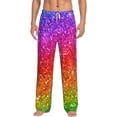 thumbnail image 2 of Kdxio Colorful Glitter Print Men's Sleep Pajama Pant Lounge Pants with Pockets, 2 of 8