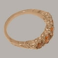thumbnail image 4 of LBG British Made Classic 18k Rose Gold Natural Citrine Womens Band Ring - 33 size options - Size 5.25, 4 of 6